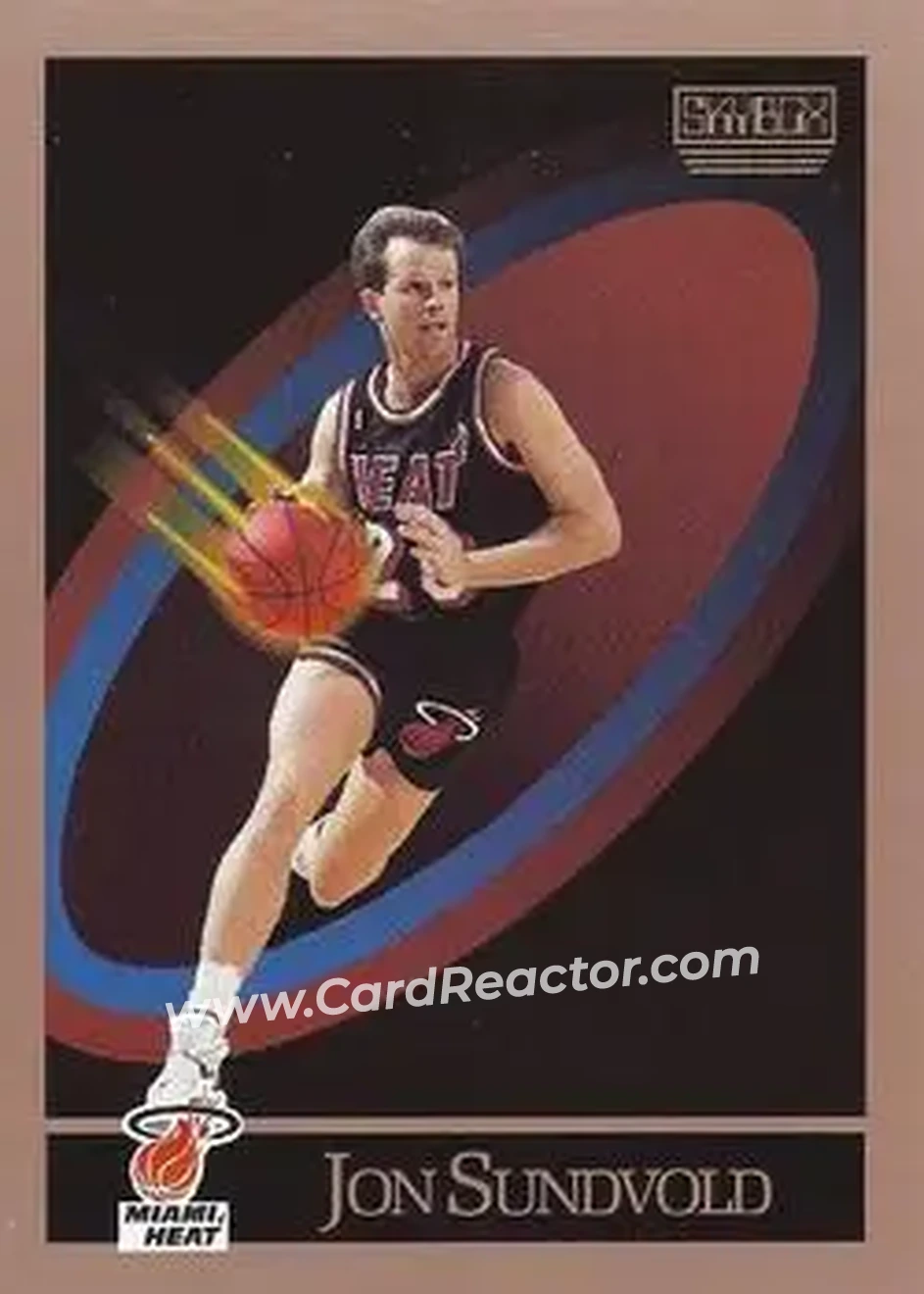 1990-91 SkyBox #153 - Jon Sundvold - Miami Heat - Front