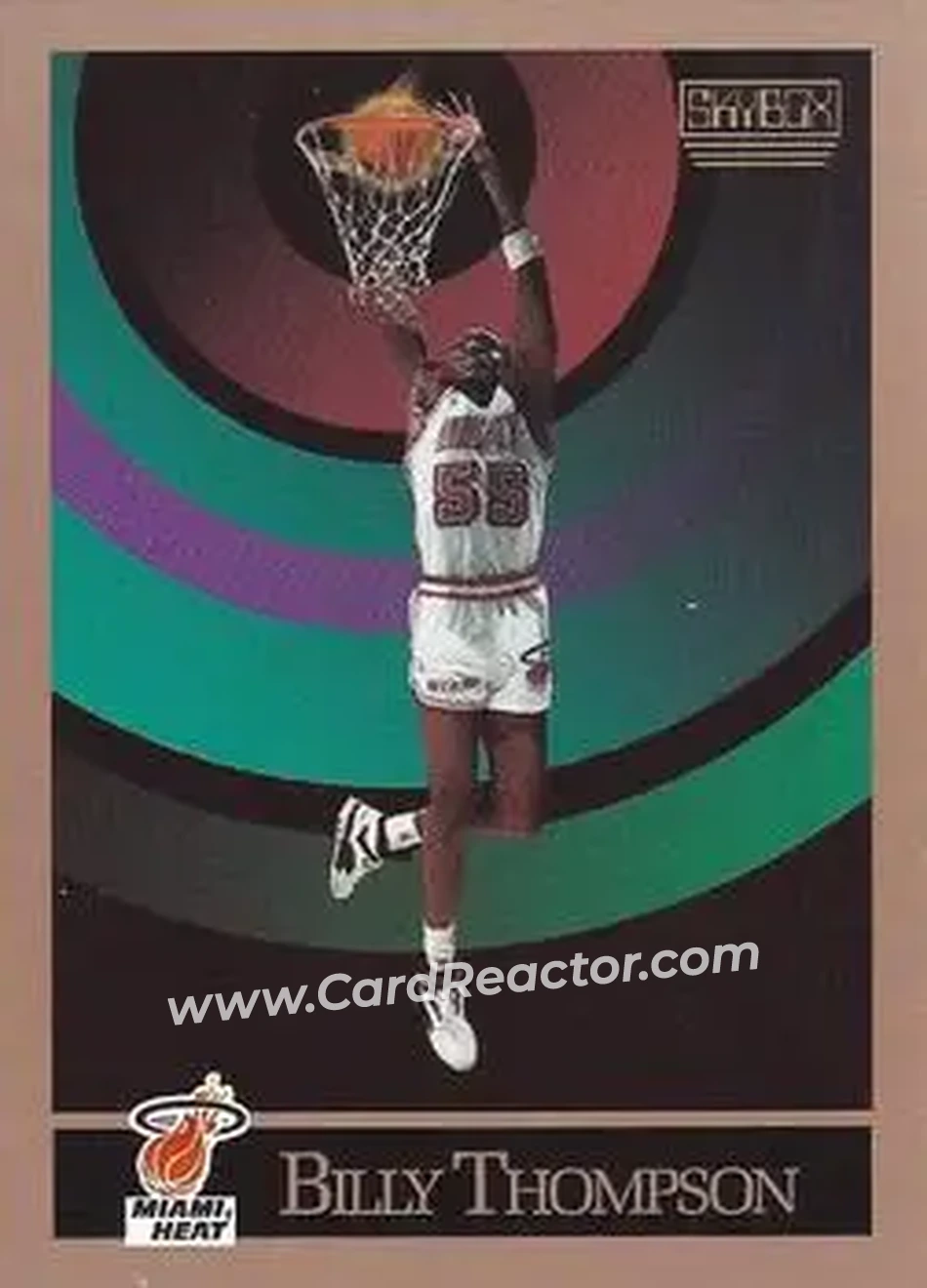 1990-91 SkyBox #154 - Billy Thompson - Miami Heat - Front