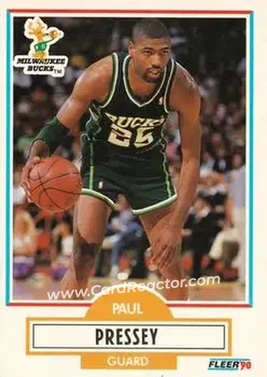 1990-91 Fleer #107 - Paul Pressey - Milwaukee Bucks - Front