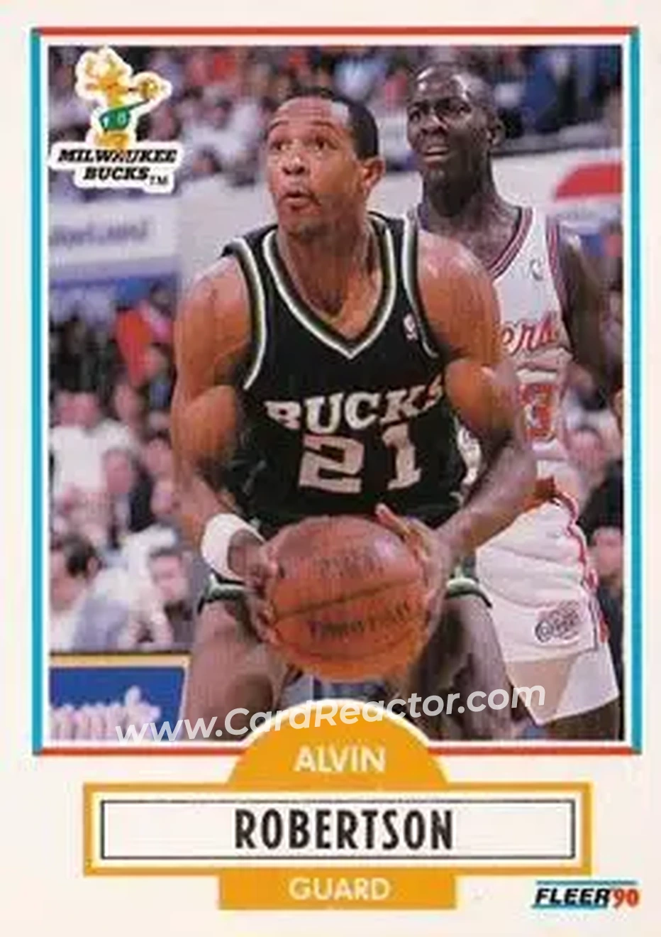 1990-91 Fleer #109 - Alvin Robertson - Milwaukee Bucks - Front