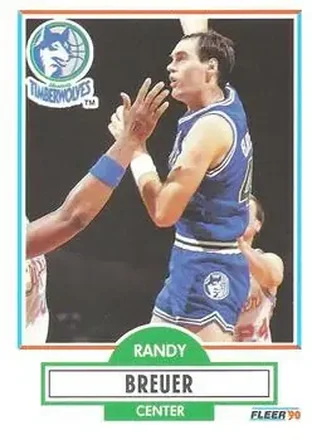 1990-91 Fleer #111 - Randy Breuer - Minnesota Timberwolves