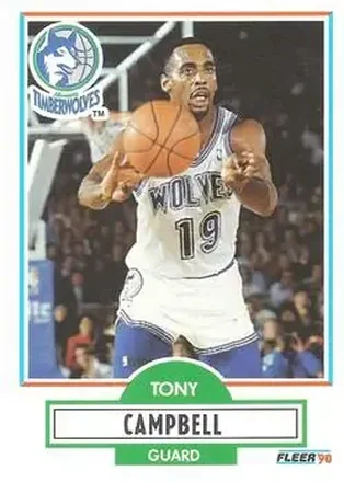 1990-91 Fleer #112 - Tony Campbell - Minnesota Timberwolves