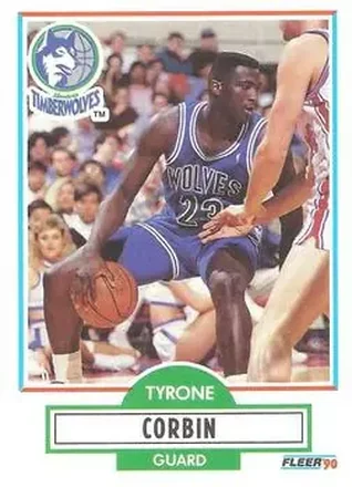1990-91 Fleer #113 - Tyrone Corbin - Minnesota Timberwolves
