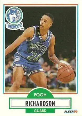 1990-91 Fleer #116 - Pooh Richardson - Minnesota Timberwolves