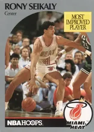 1990-91 Hoops #169 - Rony Seikaly - Miami Heat