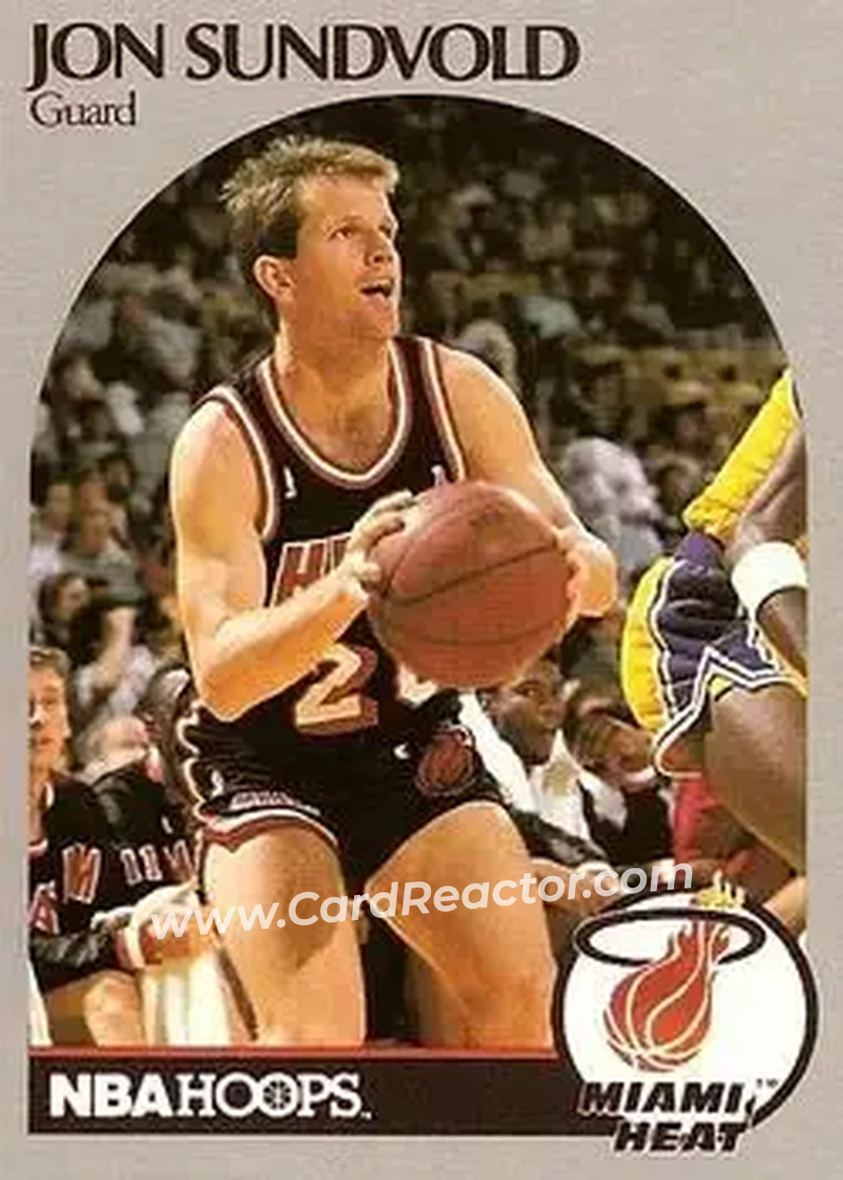1990-91 Hoops #171 - Jon Sundvold - Miami Heat - Front