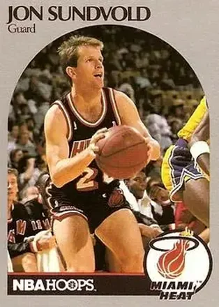 1990-91 Hoops #171 - Jon Sundvold - Miami Heat