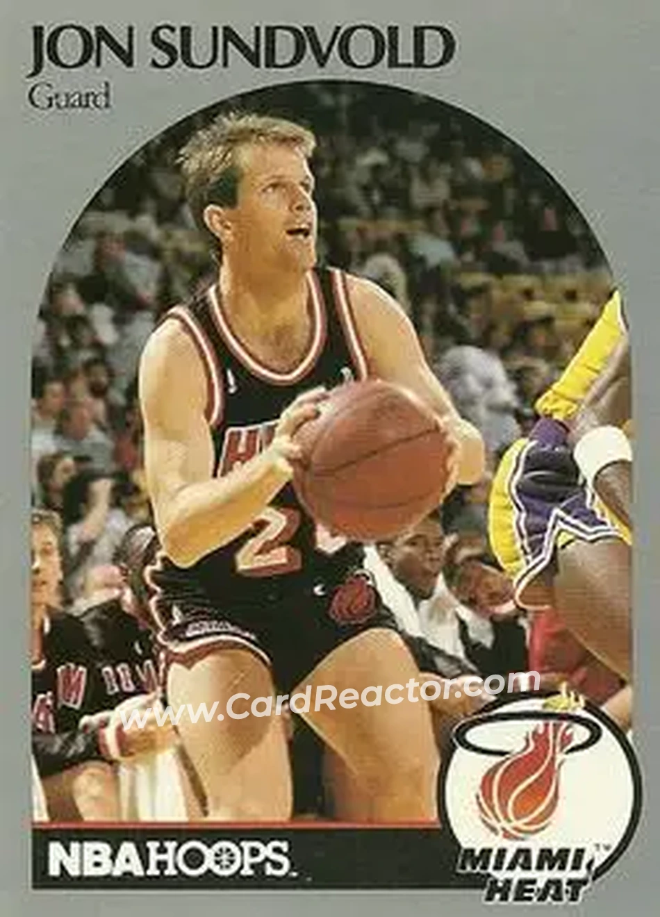 1990-91 Hoops #172 - Jon Sundvold - Miami Heat - Front