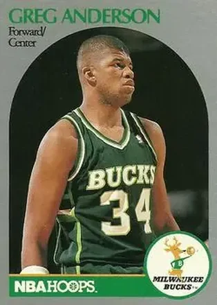 1990-91 Hoops #173 - Greg Anderson - Milwaukee Bucks