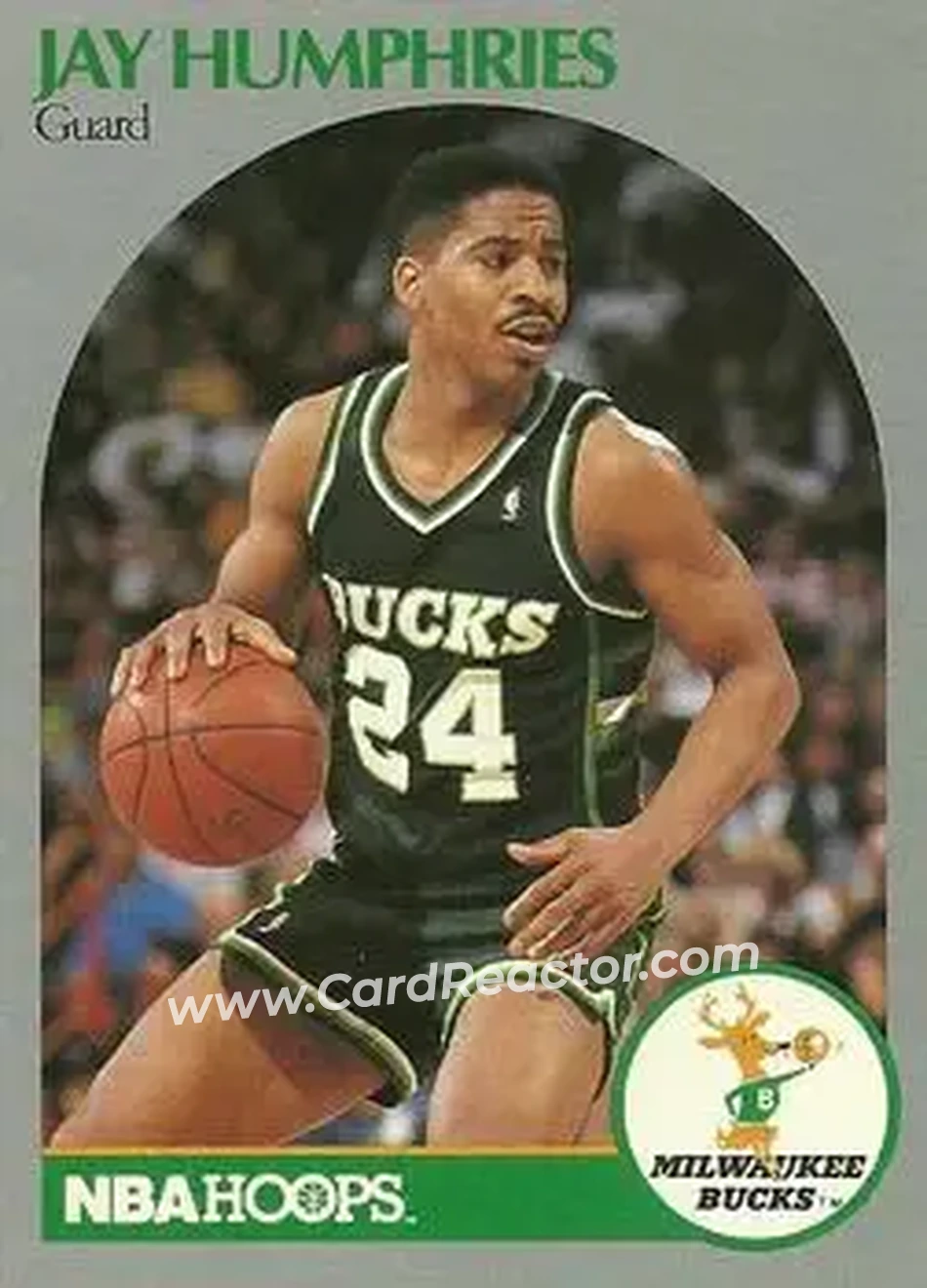 1990-91 Hoops #175 - Jay Humphries - Milwaukee Bucks - Front