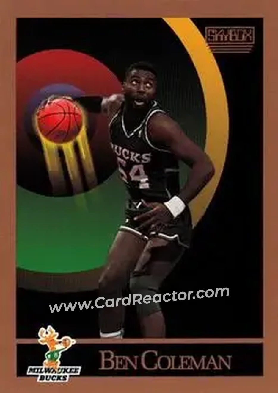 1990-91 SkyBox #156 - Ben Coleman - Milwaukee Bucks - Front