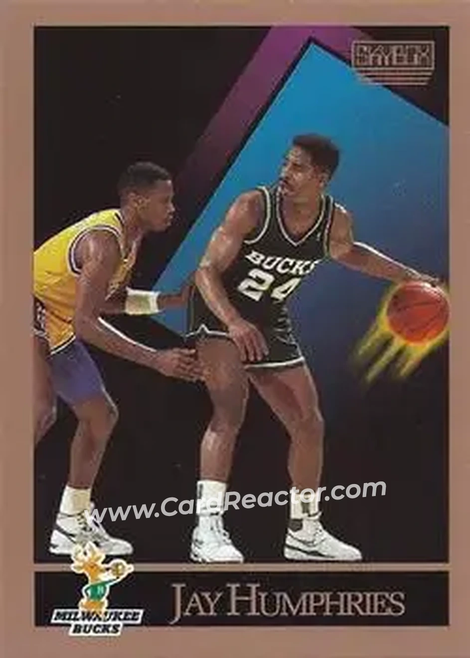 1990-91 SkyBox #158 - Jay Humphries - Milwaukee Bucks - Front