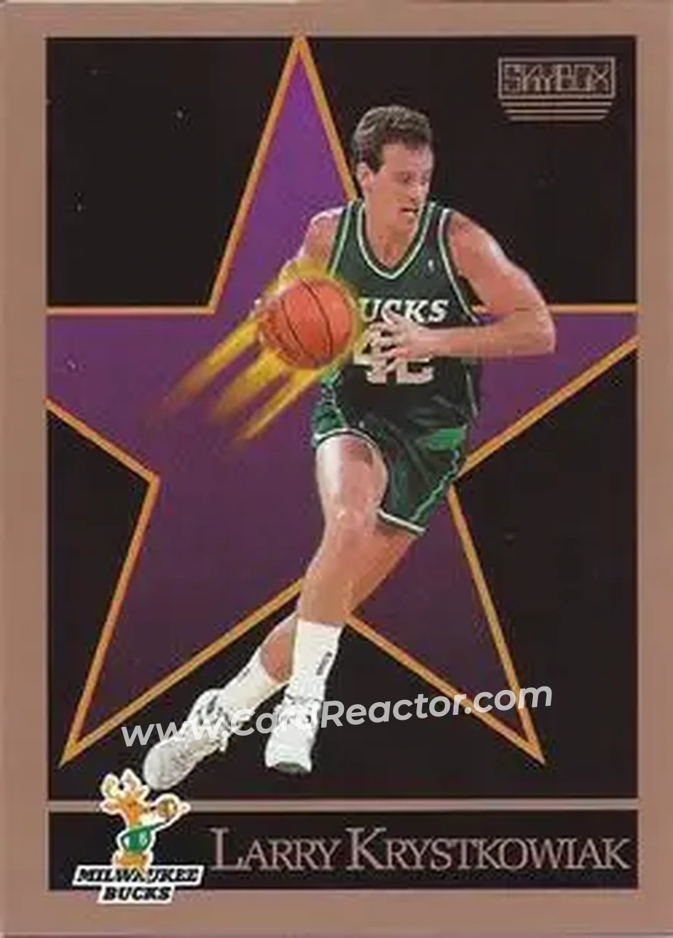 1990-91 SkyBox #160 - Larry Krystkowiak - Milwaukee Bucks - Front