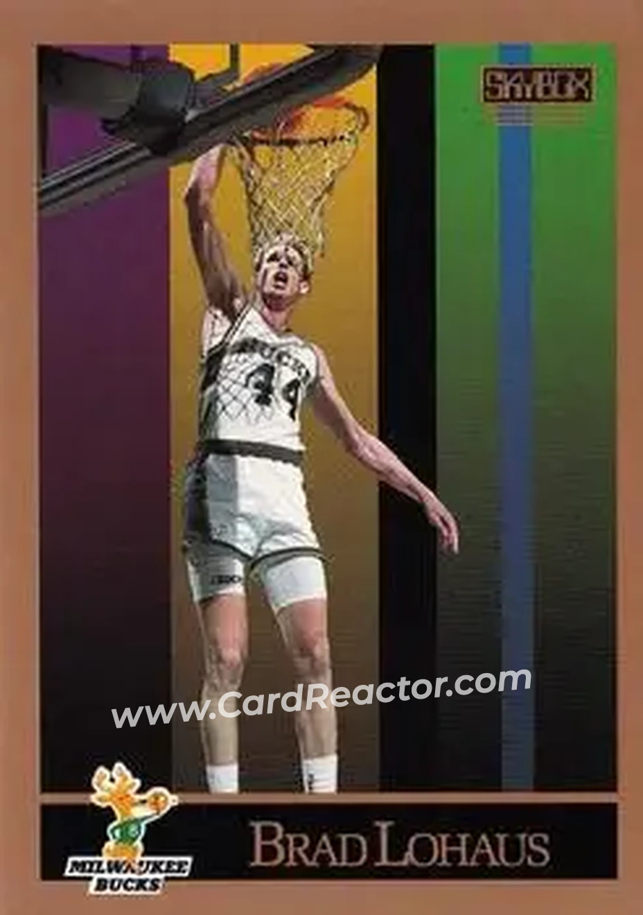 1990-91 SkyBox #161 - Brad Lohaus - Milwaukee Bucks - Front