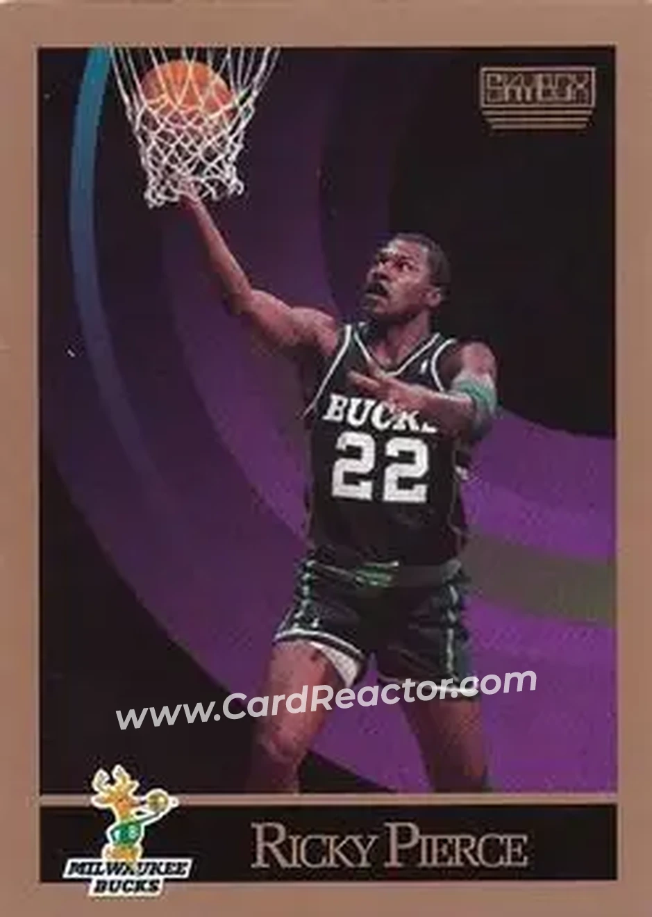 1990-91 SkyBox #162 - Ricky Pierce - Milwaukee Bucks - Front