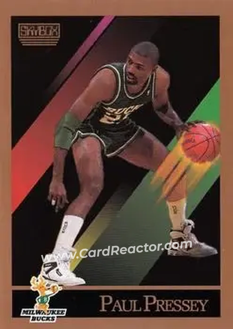 1990-91 SkyBox #163 - Paul Pressey - Milwaukee Bucks - Front