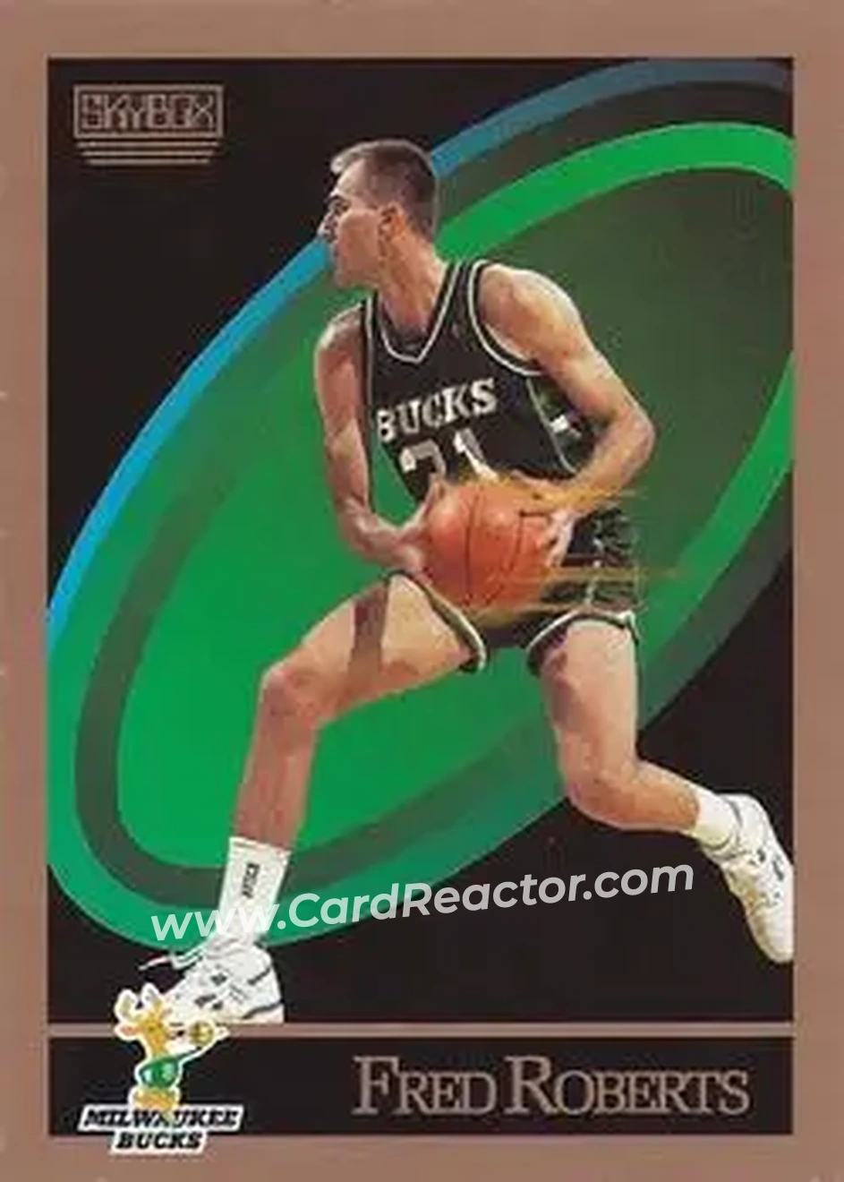 1990-91 SkyBox #164 - Fred Roberts - Milwaukee Bucks - Front