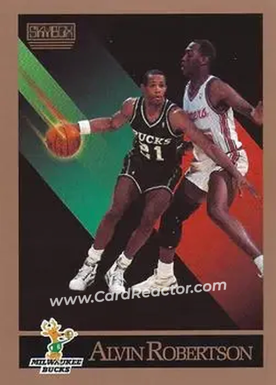 1990-91 SkyBox #165 - Alvin Robertson - Milwaukee Bucks - Front