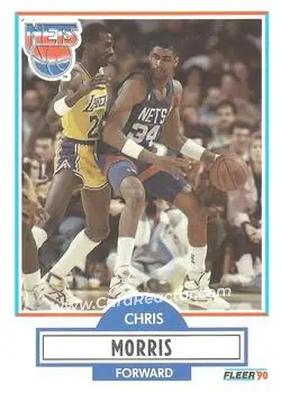 1990-91 Fleer #121 - Chris Morris - New Jersey Nets - Front