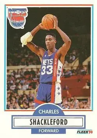 1990-91 Fleer #122 - Charles Shackleford - New Jersey Nets