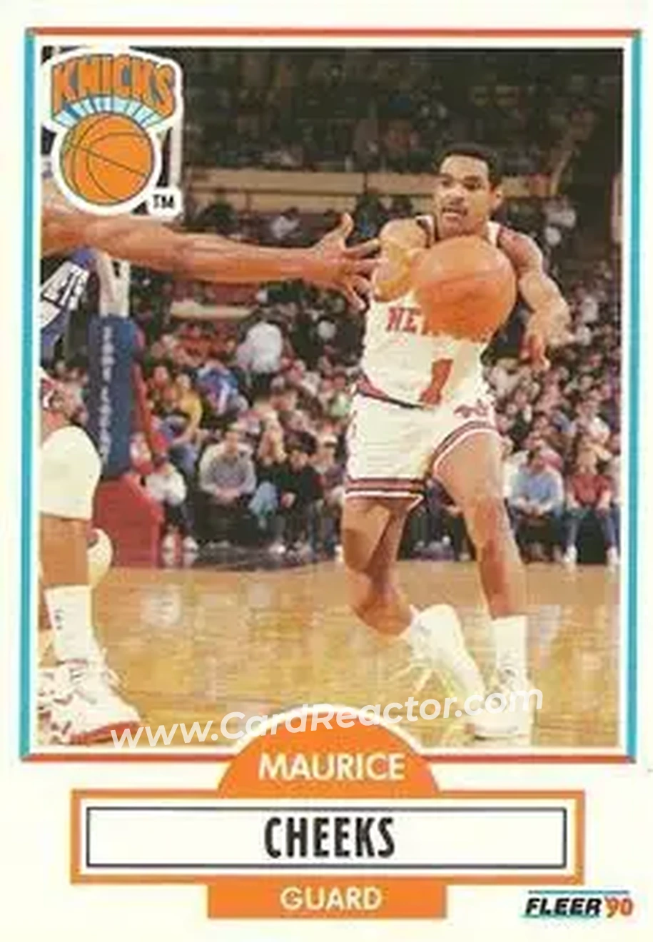1990-91 Fleer #124 - Maurice Cheeks - New York Knicks - Front