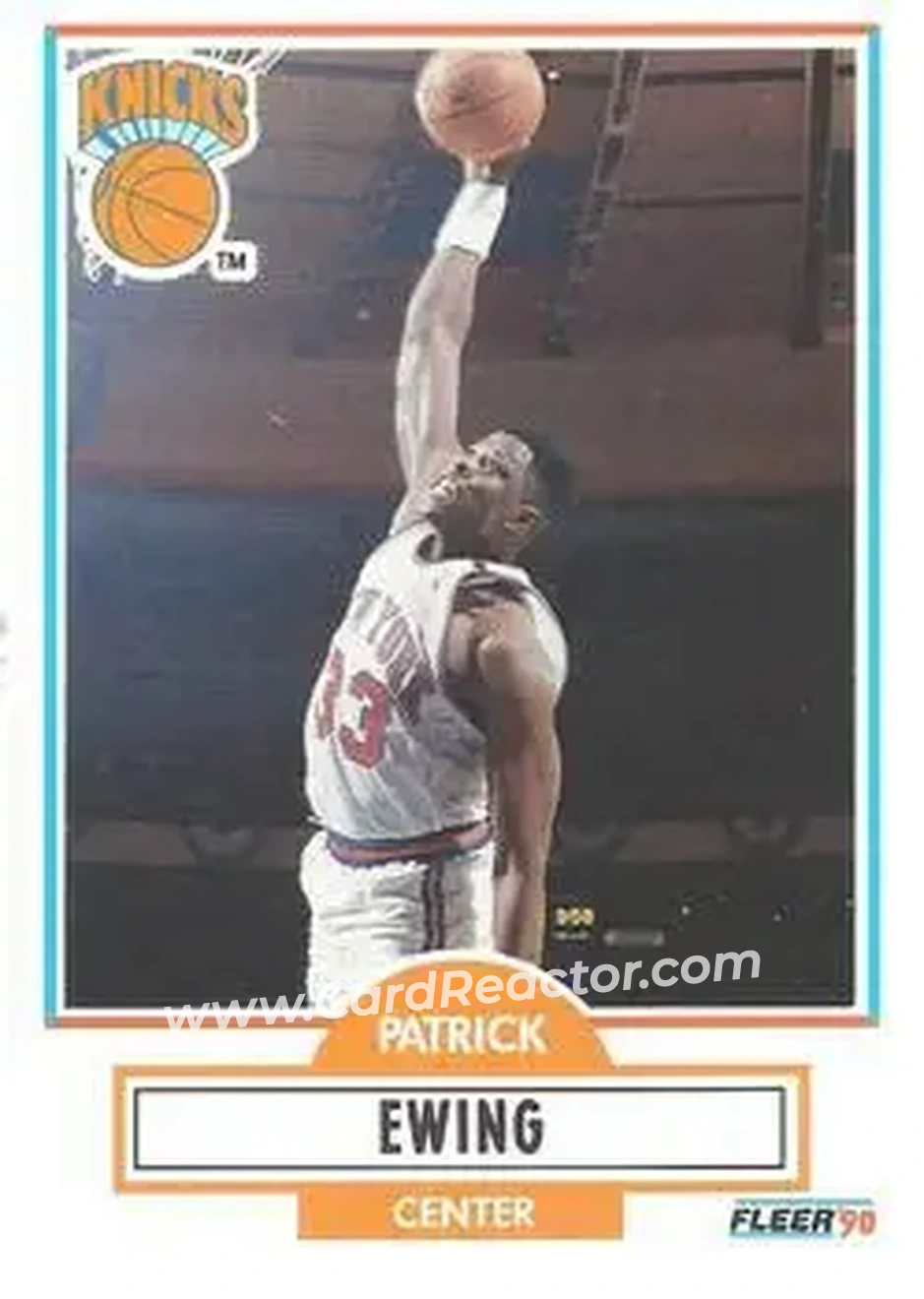 1990-91 Fleer #125 - Patrick Ewing - New York Knicks - Front 1990-91 Fleer #125 - Patrick Ewing - New York Knicks - Front