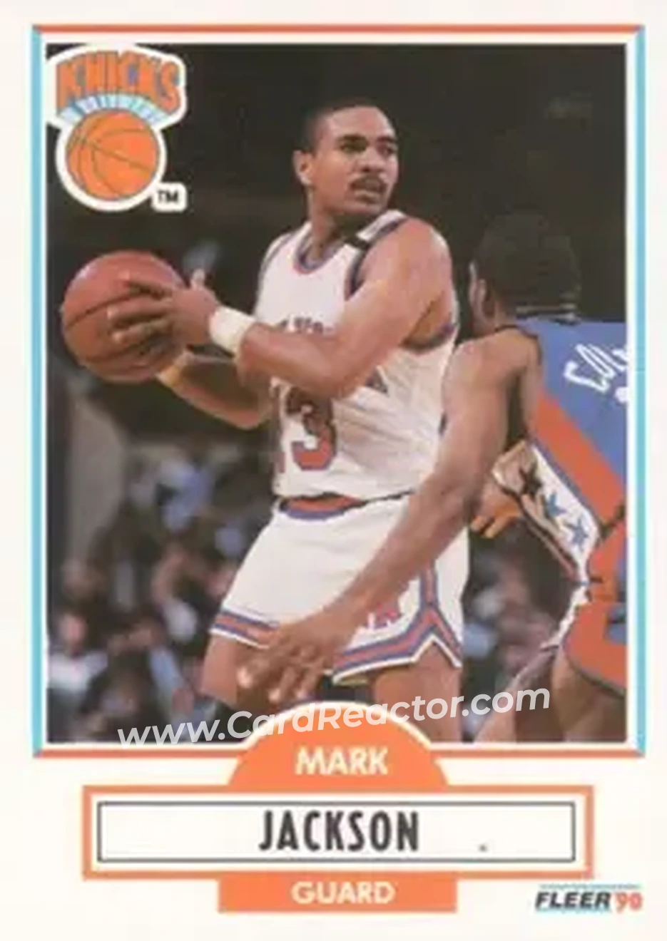 1990-91 Fleer #126 - Mark Jackson - New York Knicks - Front 1990-91 Fleer #126 - Mark Jackson - New York Knicks - Front