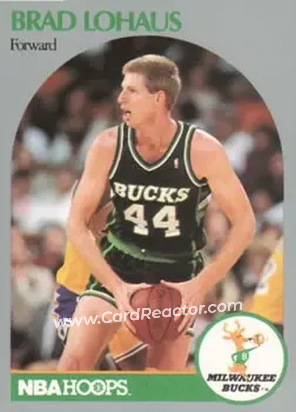 1990-91 Hoops #178 - Brad Lohaus - Milwaukee Bucks - Front