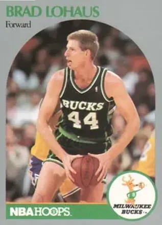 1990-91 Hoops #178 - Brad Lohaus - Milwaukee Bucks