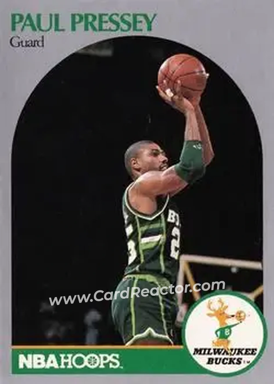 1990-91 Hoops #180 - Paul Pressey - Milwaukee Bucks - Front