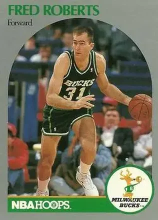 1990-91 Hoops #181 - Fred Roberts - Milwaukee Bucks