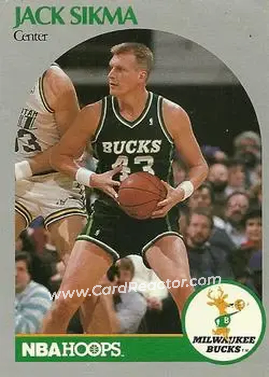 1990-91 Hoops #183 - Jack Sikma - Milwaukee Bucks - Front