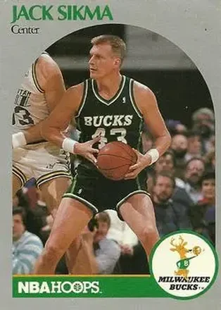 1990-91 Hoops #183 - Jack Sikma - Milwaukee Bucks