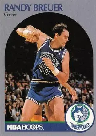 1990-91 Hoops #184 - Randy Breuer - Minnesota Timberwolves