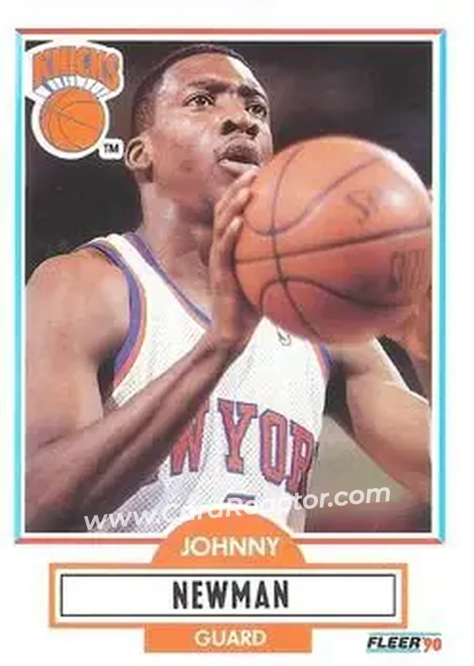 1990-91 Fleer #127 - Johnny Newman - New York Knicks - Front