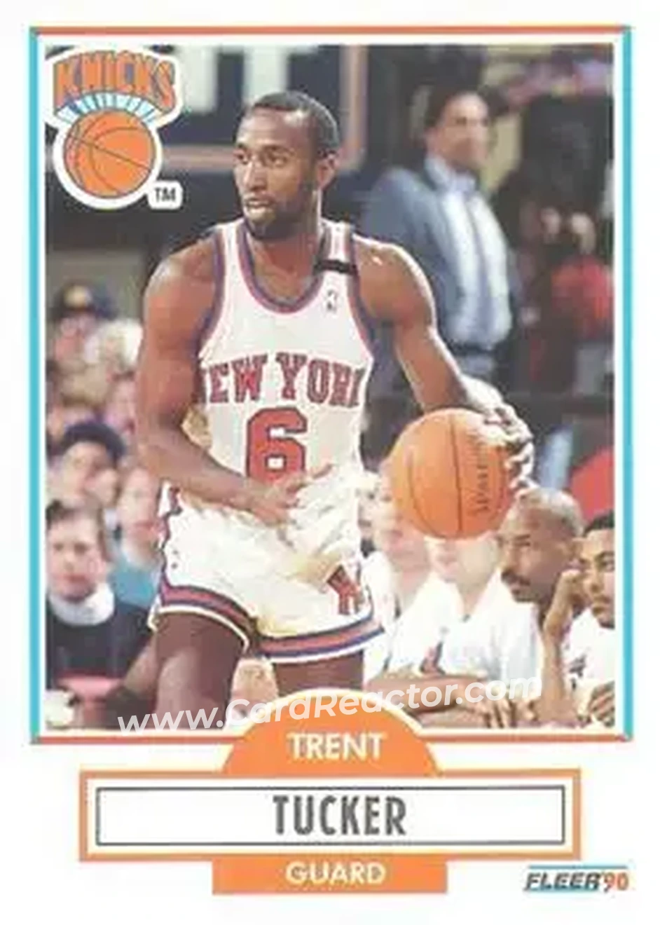 1990-91 Fleer #129 - Trent Tucker - New York Knicks - Front