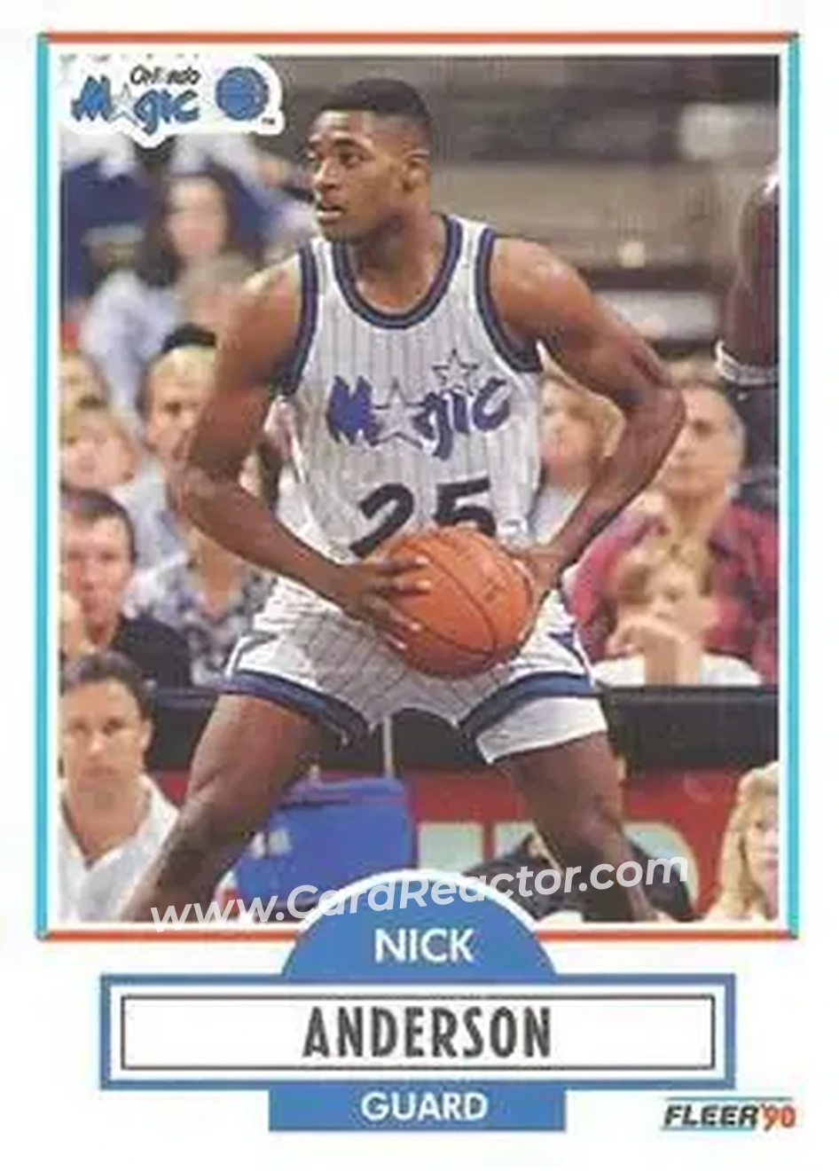 1990-91 Fleer #132 - Nick Anderson - Orlando Magic - Front 1990-91 Fleer #132 - Nick Anderson - Orlando Magic - Front