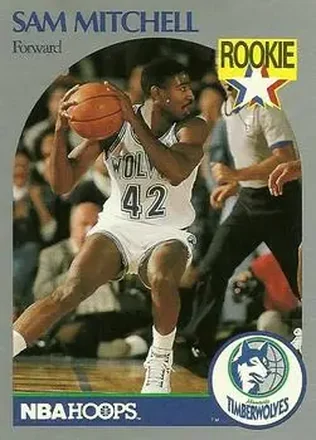 1990-91 Hoops #188 - Sam Mitchell - Minnesota Timberwolves 1990-91 Hoops #188 - Sam Mitchell - Minnesota Timberwolves
