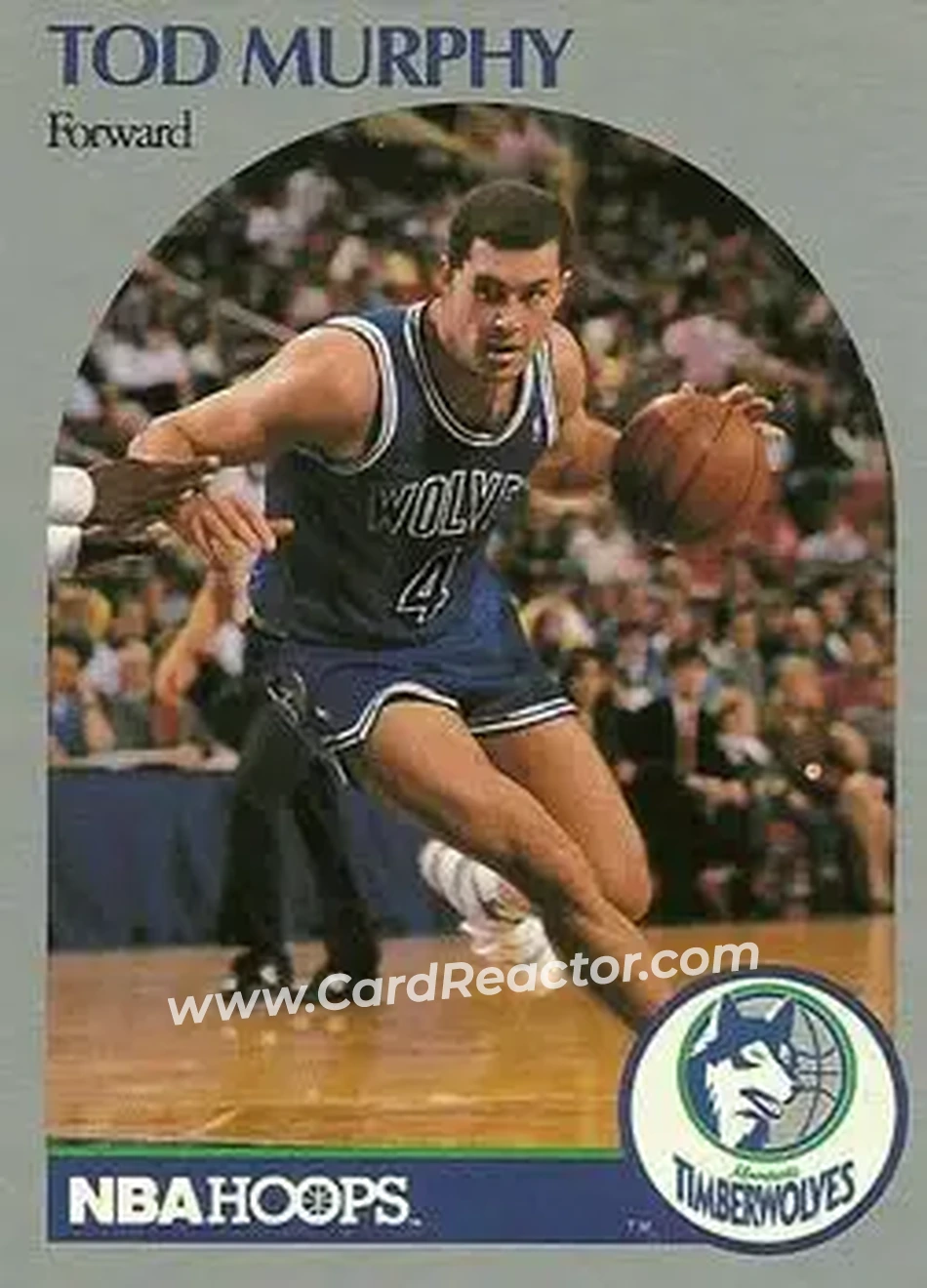 1990-91 Hoops #189 - Tod Murphy - Minnesota Timberwolves - Front