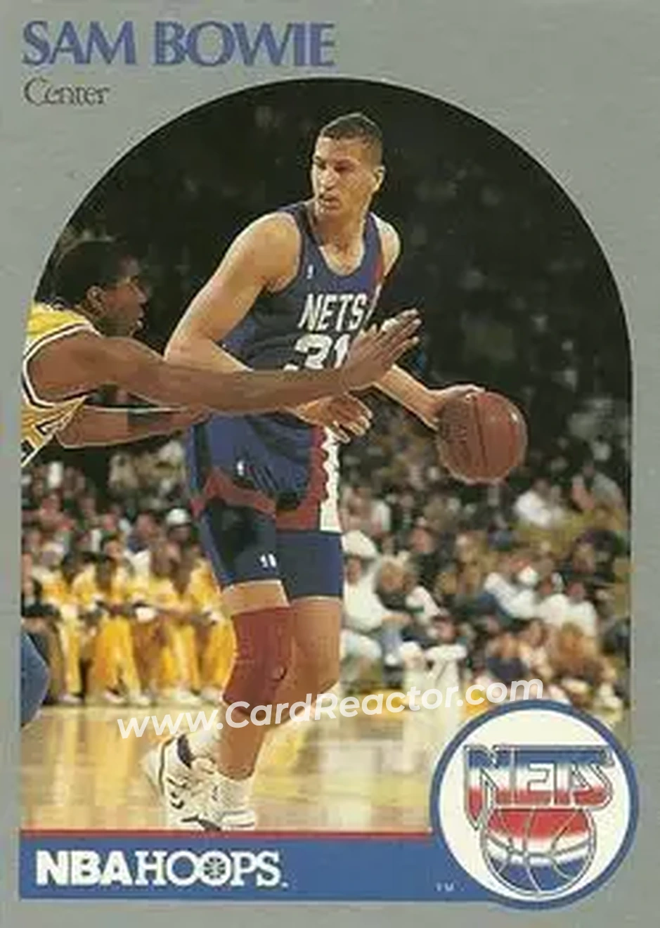 1990-91 Hoops #194 - Sam Bowie - New Jersey Nets - Front