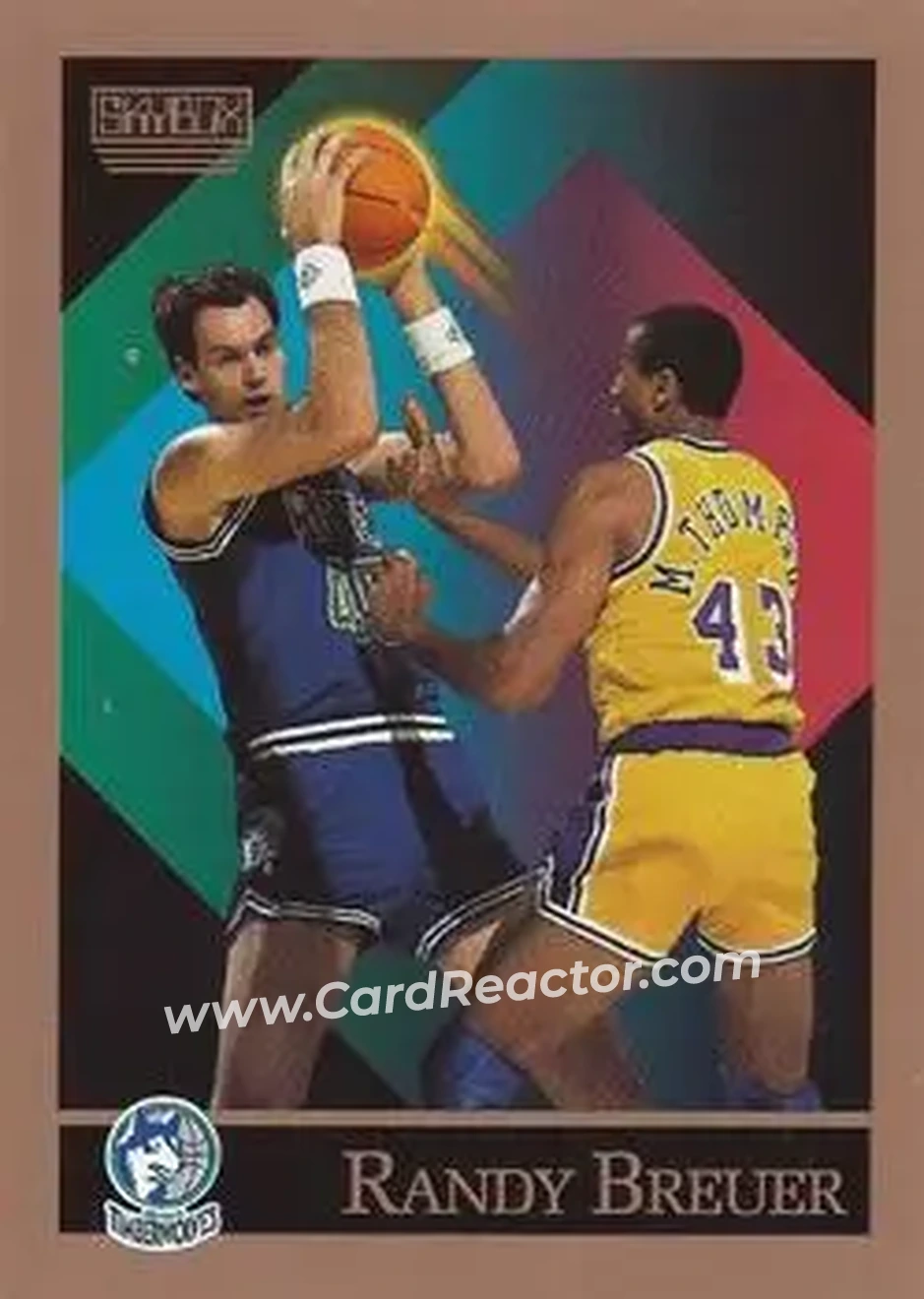 1990-91 SkyBox #167 - Randy Breuer - Minnesota Timberwolves - Front