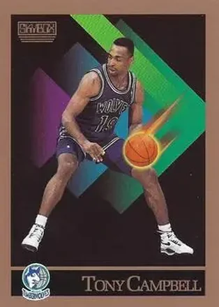 1990-91 SkyBox #168 - Tony Campbell - Minnesota Timberwolves