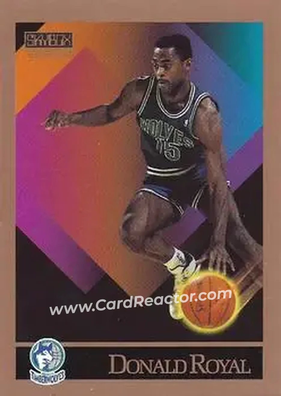 1990-91 SkyBox #174 - Donald Royal - Minnesota Timberwolves - Front