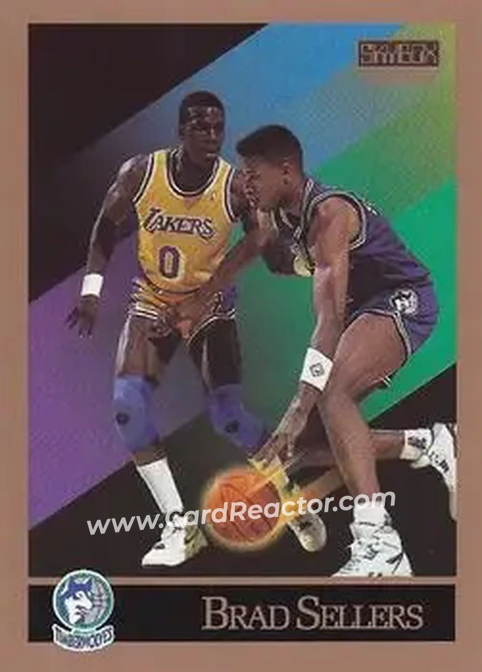 1990-91 SkyBox #175 - Brad Sellers - Minnesota Timberwolves - Front