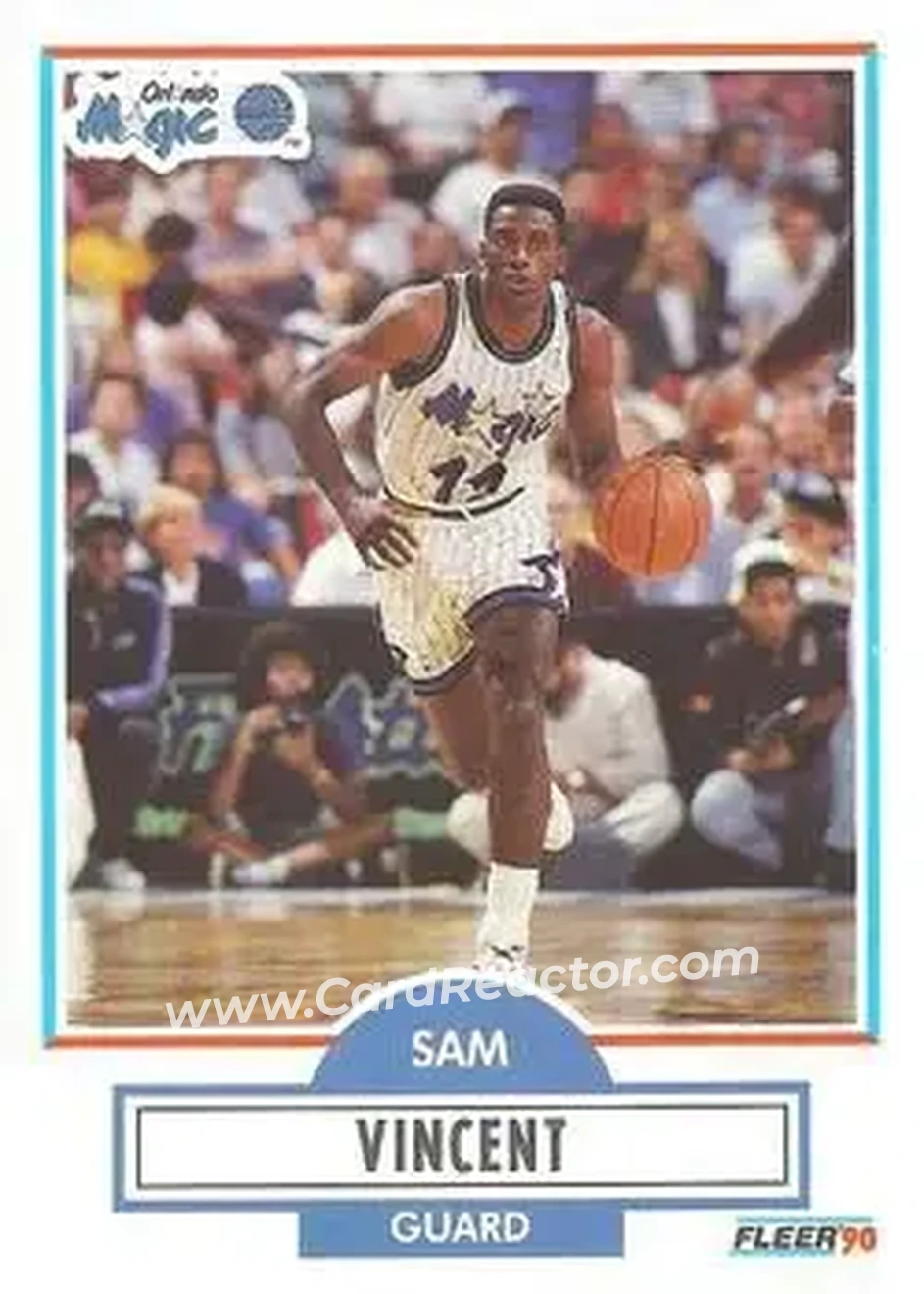 1990-91 Fleer #137 - Sam Vincent - Orlando Magic - Front 1990-91 Fleer #137 - Sam Vincent - Orlando Magic - Front