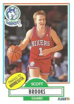 1990-91 Fleer #140 - Scott Brooks - Minnesota Timberwolves