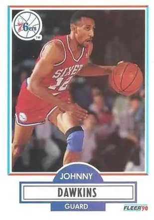 1990-91 Fleer #141 - Johnny Dawkins - Philadelphia 76ers