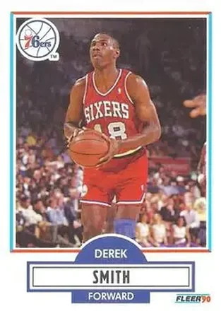 1990-91 Fleer #145 - Derek Smith - Philadelphia 76ers 1990-91 Fleer #145 - Derek Smith - Philadelphia 76ers