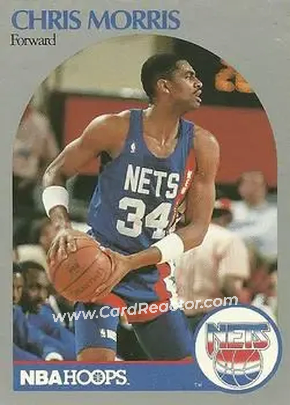 1990-91 Hoops #200 - Chris Morris - New Jersey Nets - Front