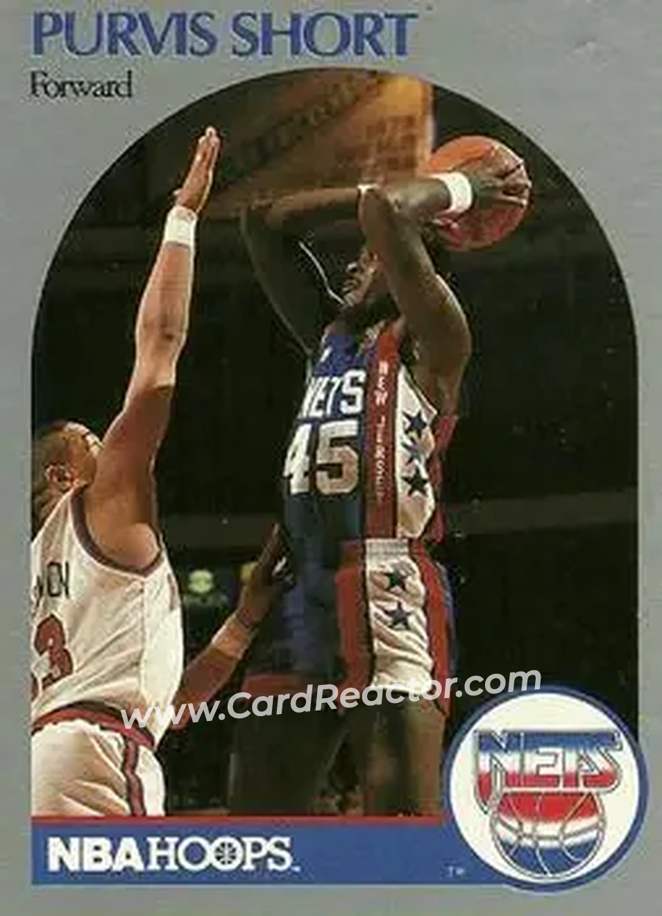 1990-91 Hoops #201 - Purvis Short - New Jersey Nets - Front